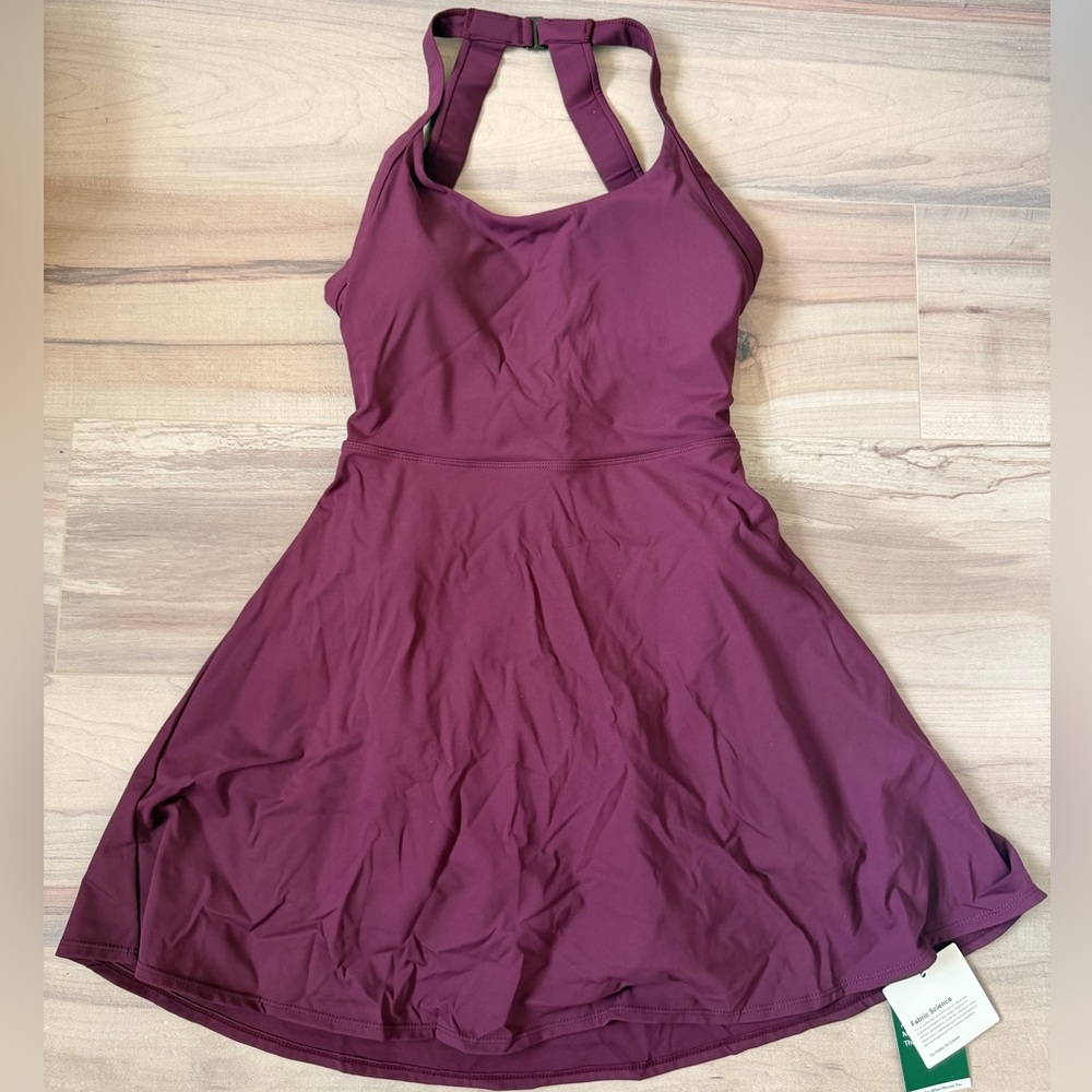 HALARA Plum Backless Dress